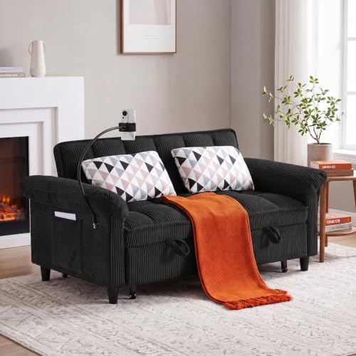 Corduroy Pull Out Sofa Bed - Image 3