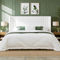 Allewie King Size Velvet Platform Bed Frame, Tall Wingback Headboard by Allewie