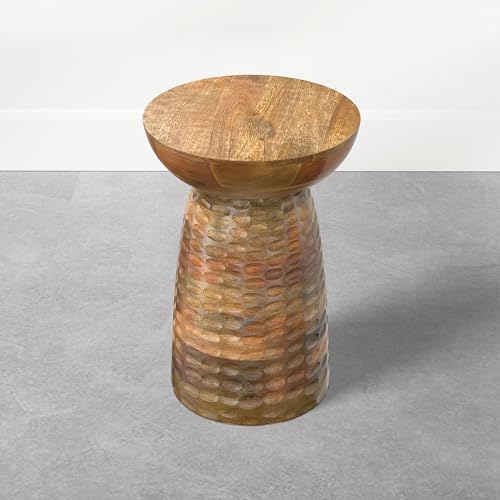 SIMPLIHOME Boyd 13" Wide Solid Mango Wood Table in Honey Earthtone - Image 6