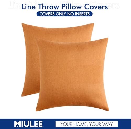 MIULEE Decorative Outdoor Pillow Covers Waterproof 20x20 Brown - Image 6