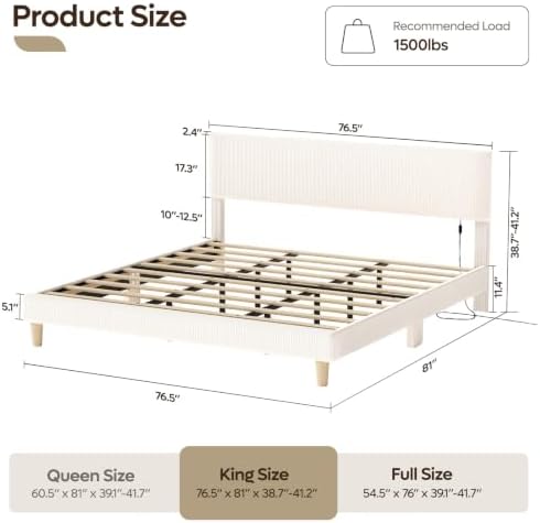 Bestier King Size Bed Frame - Image 2