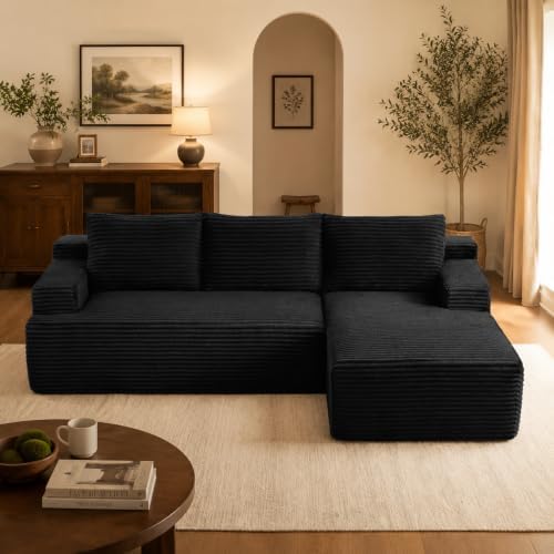 96" Boneless Sectional Sofa Cloud Couch - Image 6