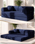78.8" Convertible Sofa Bed, High Back Boneless Couch by NNQComfyHome