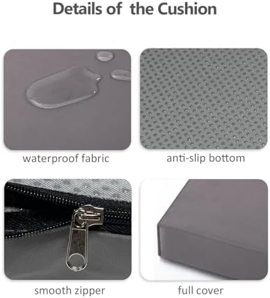 40x16x2 Outdoor Bench Cushion, Strengthen Waterproof Seat Cushions, - Image 5