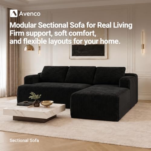 Avenco Modular Sectional Sofa, Boneless Couches - Image 3