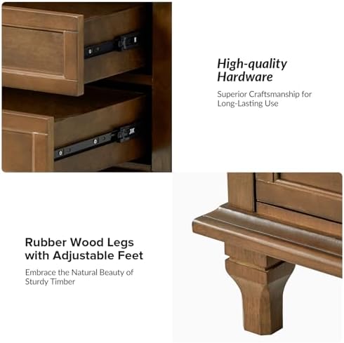 HULALA HOME Farmhouse 3 Drawer End Table - Image 6