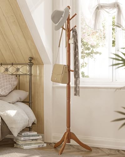 VASAGLE Freestanding Coat Rack, Rubber Wood Coat Tree - Image 6