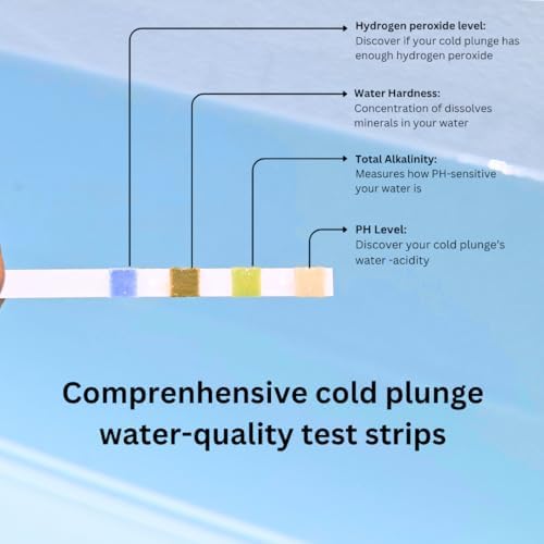 Cold Plunge Test Strips, 4-in-1 Water Quality Testing Kit, Alkalinity, Hydrogen - Image 2