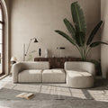 Acanva Mellow Modern Tight Curved Back Velvet Sofa, 4 Seater Modular by acanva
