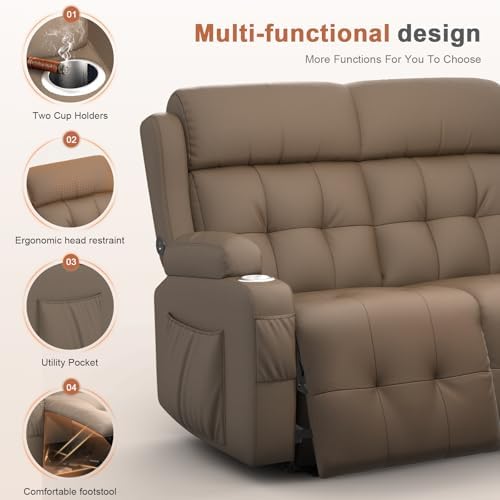 RV Loveseat Recliner Sofa, Wall Hugger Reclining RV Couch - Image 6