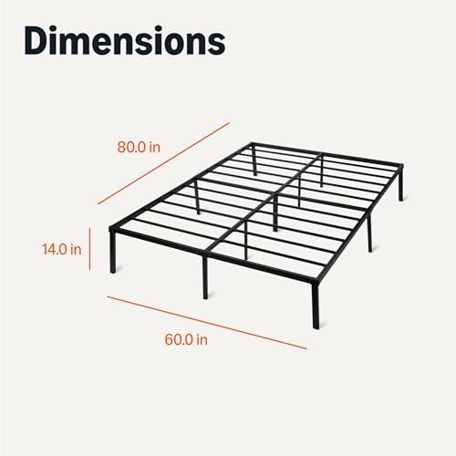 Amazon Basics Metal Bed Frame, Non-Foldable Platform - Image 2