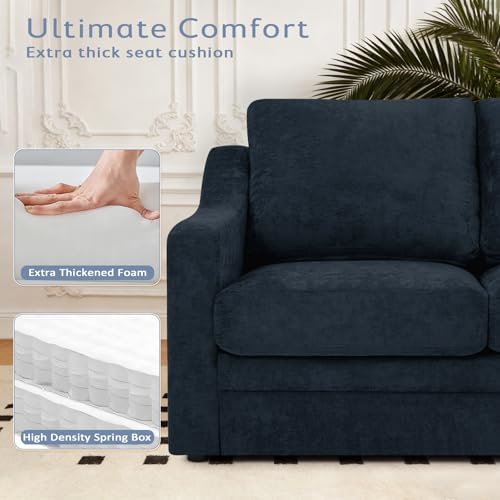 2 Pieces Chenille Sofa Set w/Soft Back Cushion - Image 3