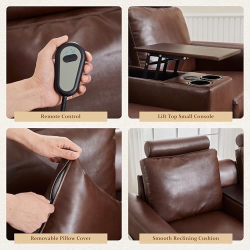 ORRD Multifunctional Faux Leather Storage Console - Image 5