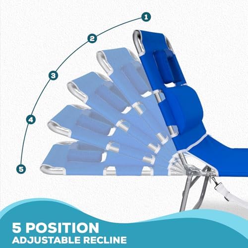 Romswi 2PK Folding Tanning Beach Chair - Image 6