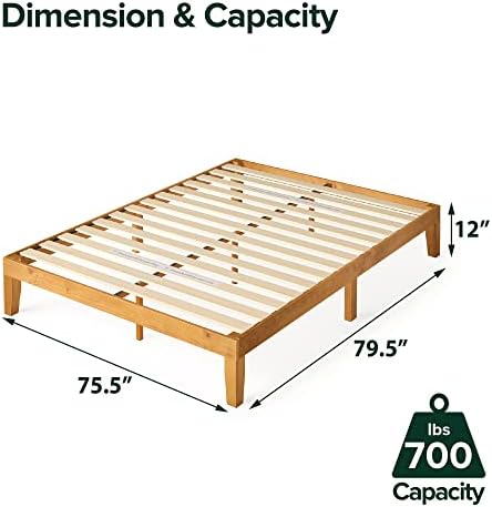 Zinus Alexia Wood Platform Bed Frame, Solid Wood Foundation, No Box Spring - Image 2