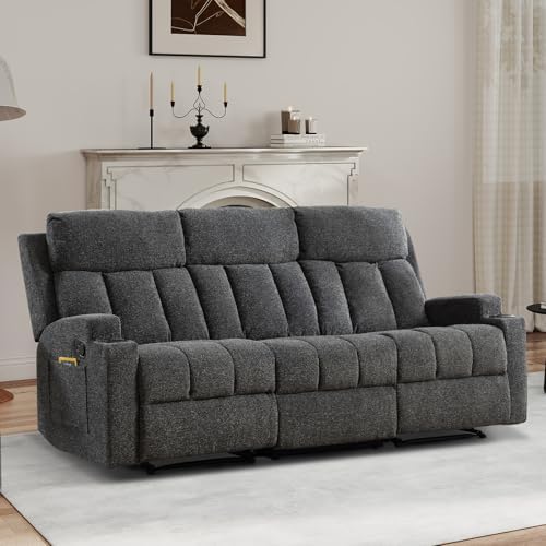 CANMOV Manual Recliner Sofa Set, 3 Seat Recliner by CANMOV