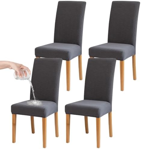 BIETYONE Waterproof Dining Chair Covers, Stretch Seat Protector by BIETYONE