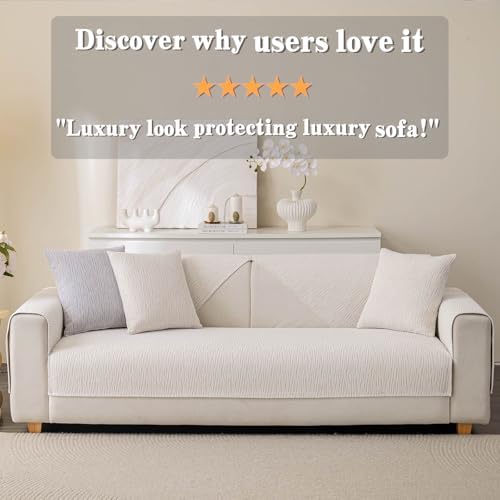 Soft Waterproof Chenille Cover Washable, Non Slip Sectional Sofa Covers - Image 6