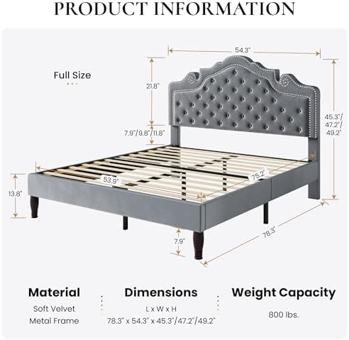 SHA CERLIN Full Size Bed Frame - Image 2