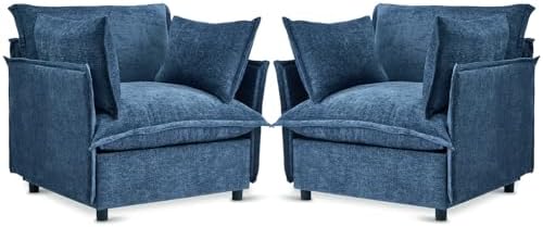 VINGLI 34" Width Oversized Accent Chairs Set of 2, Home Office, Play Room by VINGLI