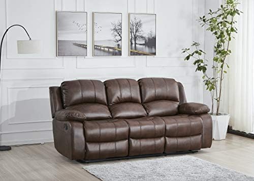 Betsy Furniture 2PC Faux Leather Reclining Couch Set, Living Room Furniture Set - Image 3