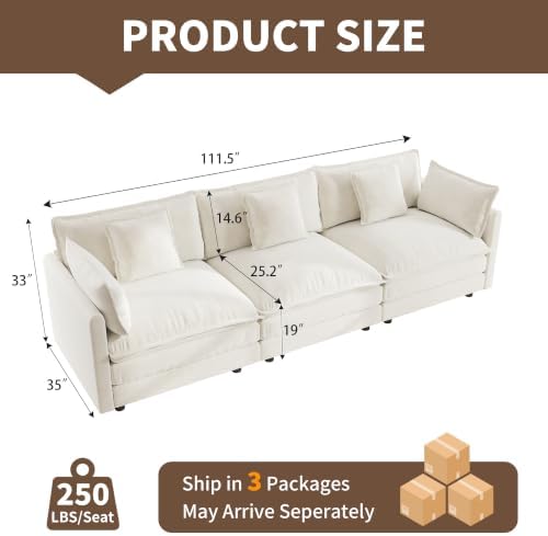 Tmsan Beige Cloud Modular Sectional Sofa Couch - Image 2