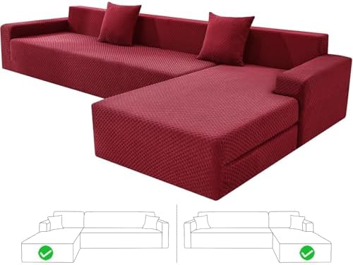 ZNSAYOTX Sectional Couch Covers, Stretch Jacquard Slipcovers by ZNSAYOTX