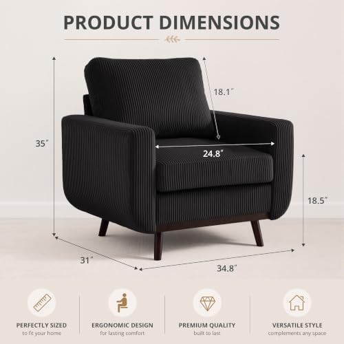 Accent Chair for Bedroom, Reading Chair - Image 2