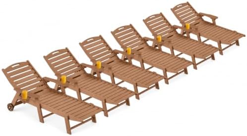 Ciokea Lounge Chair Outdoor Set of 6, Oversized Chaise Lounge Chair by Ciokea