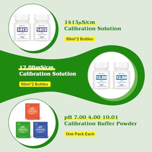 1413μS/cm &12.88mS/cm EC Calibration Solution-pH Calibration Powder - Image 2