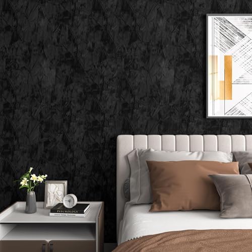 Decotalk Black Velvet Wallpaper Felt Fabric Velvet Contact Paper Peel and Stick - Image 4