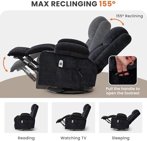 BOSMILLER Swivel Recliner Chair - Image 4