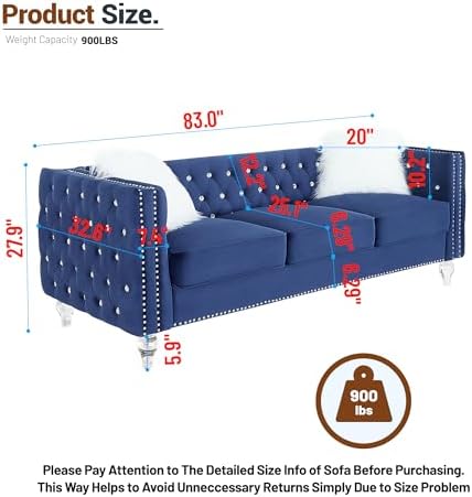 Luxury 3 Seater Sofa Couch - Image 2