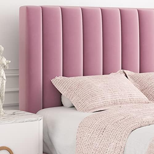Allewie Full Platform Bed Frame/Velvet Upholstered Bed Frame - Image 3