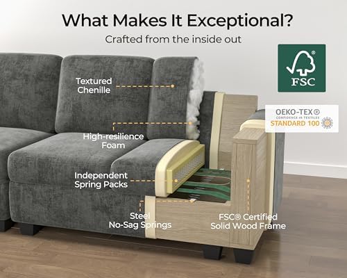 170" Modular Power Reclining Sectional 7 Seater Couch - Image 6