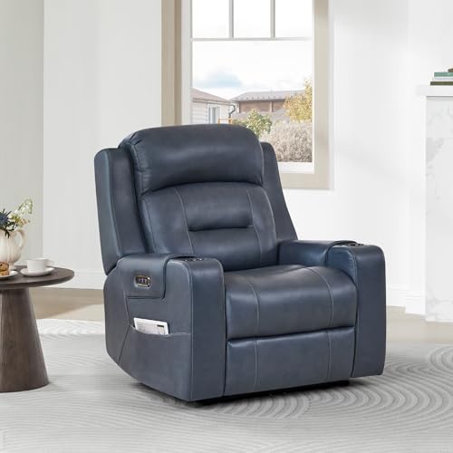 Watson & Whitely Genuine Leather Lay Flat Power Recliner Chair - Image 2