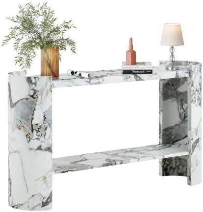 52.5" Faux Marble Sofa Table - Image 3