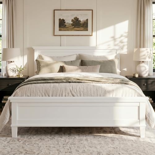 Merax King Size Bed Frame with Headboard and Tapered Legs by Merax