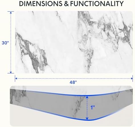 FLEXISPOT 48"x30" Whole Piece Desk Top, Marble Grey - Image 2