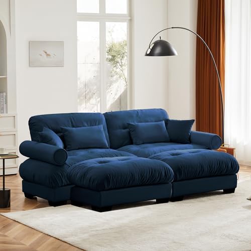 94" Modular Sectional Sofa, Velvet Upholstered Couches - Image 3