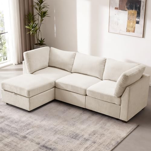 EDILLY 94 inches Oversized Modular Sectional Fabric Cloud Sofa Set, Extra Large by EDILLY