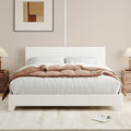 Allewie Queen Size Upholstered Bed Frame Adjustable Headboard by Allewie