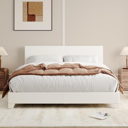 Allewie Full Size Upholstered Bed Frame Adjustable Headboard - Image 3