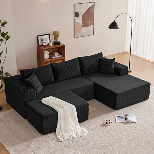 Mangodan 110” Cloud Sectional Couch, Boneless Sofa - Image 2