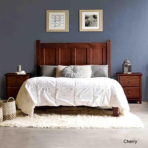 Grain Wood Furniture Shaker Solid Wood Panel Platform Bed, Twin Size - Image 3