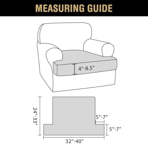 H.VERSAILTEX Stretch Velvet T Cushion Chair Covers - Image 3