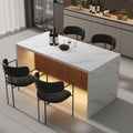 63" Large Imitation Marble Dining Table by Gyfimoie