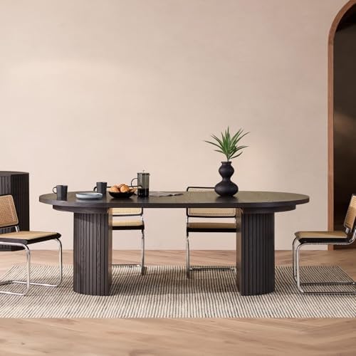 Transformer Table Solid Wood Extendable Round Dining Table Set - Image 2