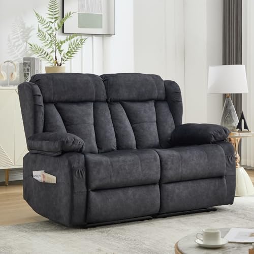 56.7" Reclining Loveseat Sofa, RV Loveseat Recliner Couch - Image 2