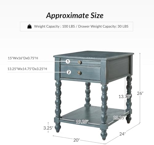 HULALA HOME Spindle End Table - Image 2